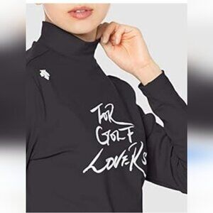 DESCENTE | Golf lovers tee shirt top graphic black sz XXS